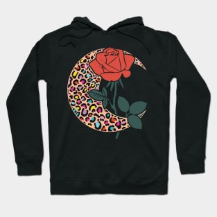 Flower In Crescent Of Moon Hoodie